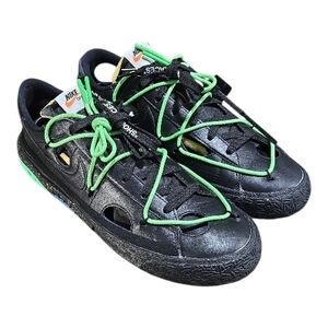 Nike Blazer Low x Off-White" BLACK/BLACK- ELECTRO GREEN " 2022 Men's Size 13